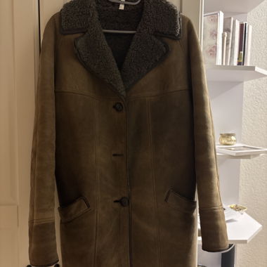 Cappotto in montone marrone