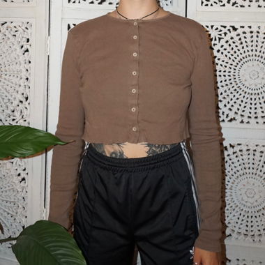 Brown Long Sleeve Top