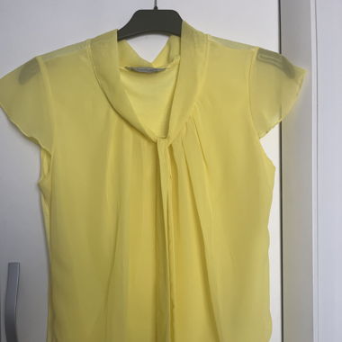 Kurzarm Bluse gelb