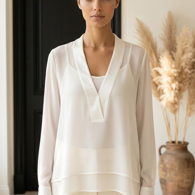 Blouse blanche fluide