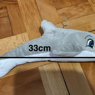 Peluche dauphin grise 33 cm – Douce et mignonne