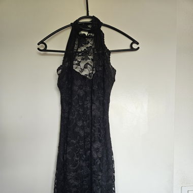 Gothic Spitzenkleid schwarz Gr. XS