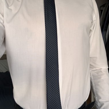 Cravate homme bleu marine à pois Jules – slim