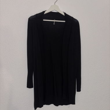 Cardigan nero lungo