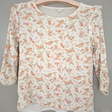 Blusa floreale maniche 3/4