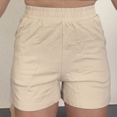 Beige Casual Shorts