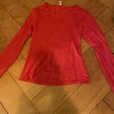 Red long-sleeve shirt
