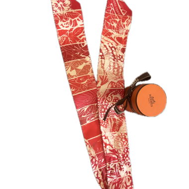 Twilly Hermès in seta rossa