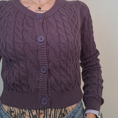 Crop Strickjacke