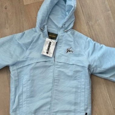 Fermeture éclair demi-zip bleu clair