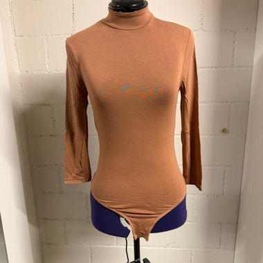 Braunes Damen-Bodyshirt Gr. 36