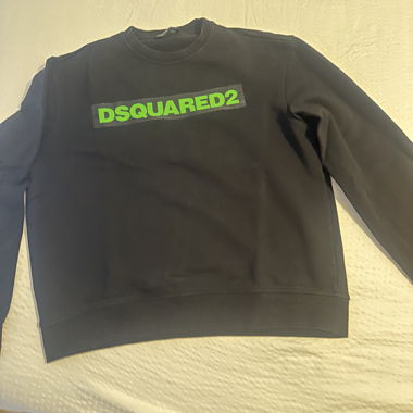 DSQUARED2 Black Sweatshirt with Green Logo