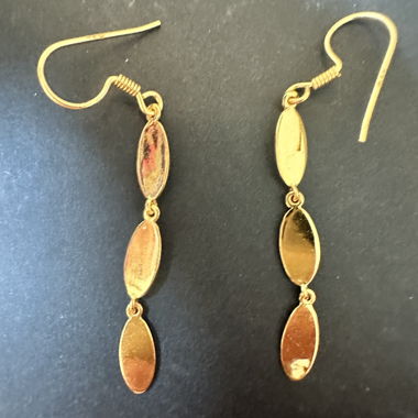 Gold-colored Earrings, Silver - gold-plated
