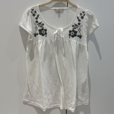 White blouse with flowers