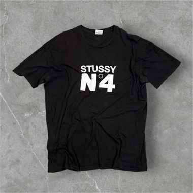 vintage stussy N4 tee black/white
