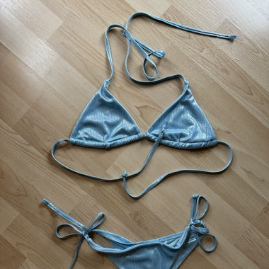 Metallic blue bikini
