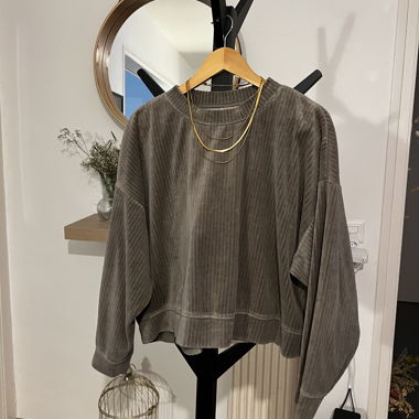 Velvet Oversized Sweatshirt