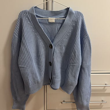 Cardigan en tricot bleu