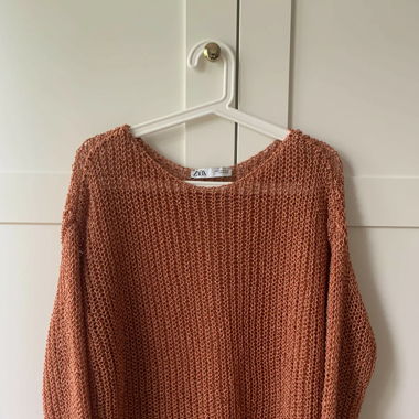 Oversized Pullover in Kupfer