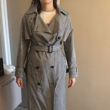 Trench à carreaux 