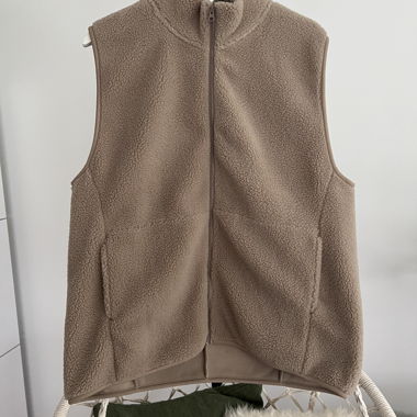 Gilet en polaire beige