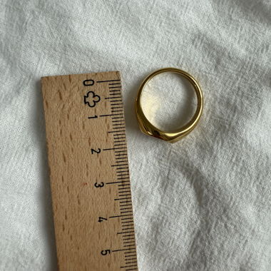 Gold-colored signet ring