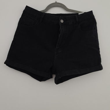 Schwarze Jeans-Shorts