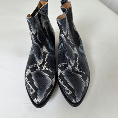 Snake Print Chelsea Boots