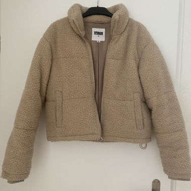Urban Classics Women's Teddy Jacket Beige Sz. M