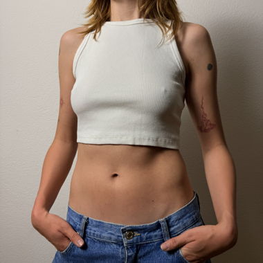 H&M Ribbed Crop Tank Top