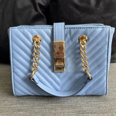 ALDO light blue quilted handbag