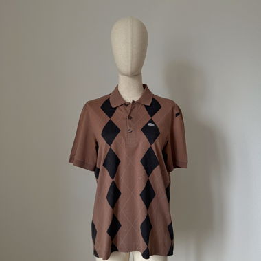 Polo Lacoste Vintage - Marrone Argyle - T. 3 (S/M)