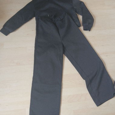 Black long-sleeve one-piece