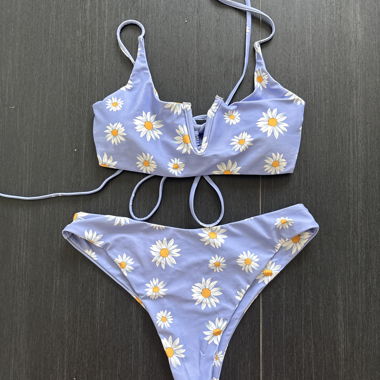 Daisy Print Bikini Set