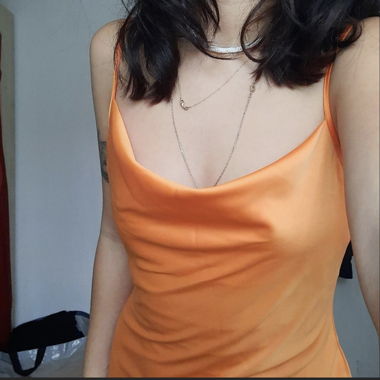 Vestito in raso arancione PRIMARK taglia 34