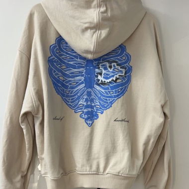 PEOUS Zip Hoodie – Beige