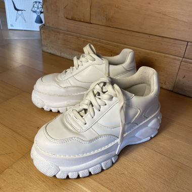 Sneakers con plateau bianche