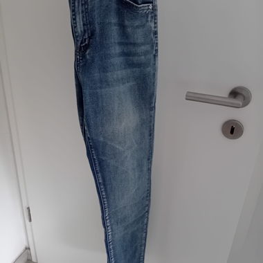 Jeans slim blu slavato
