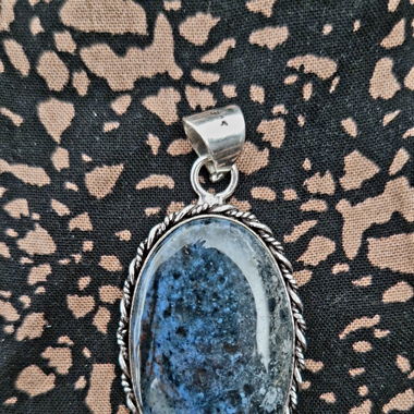 Pendentif plaqué argent 925 avec pierre naturelle