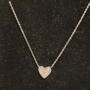 Silver Necklace with Heart Pendant