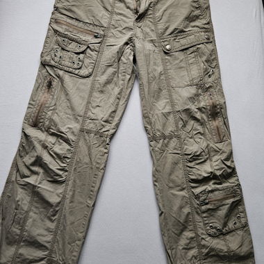 Pantalon cargo kaki détails y2k