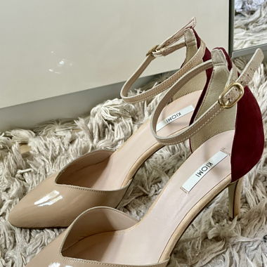 High Heels Beige/Rot