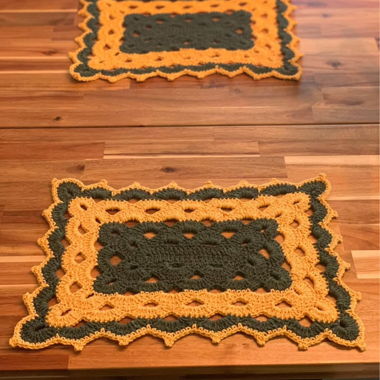 Handmade crochet placemats set