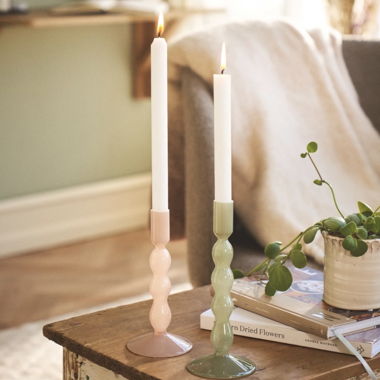 White Taper Candles 10-Piece Set x 5