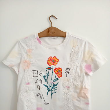 Desigual T-Shirt Flower Size M