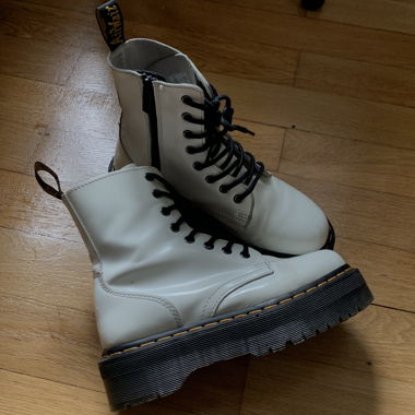 Dr. Martens JADON bottes à plateforme blanches