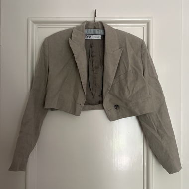 Blazer corto beige ZARA