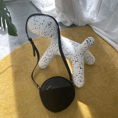 Sac bandoulière rond noir