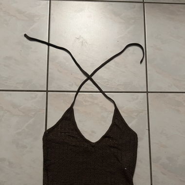 Dunkel grünes gestricktes Top