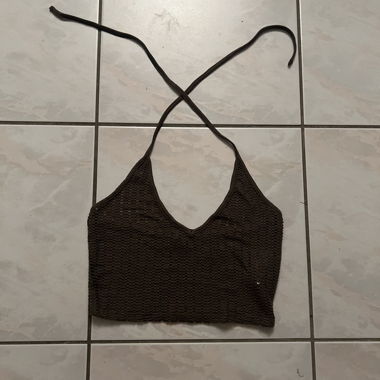 Dunkel grünes gestricktes Top